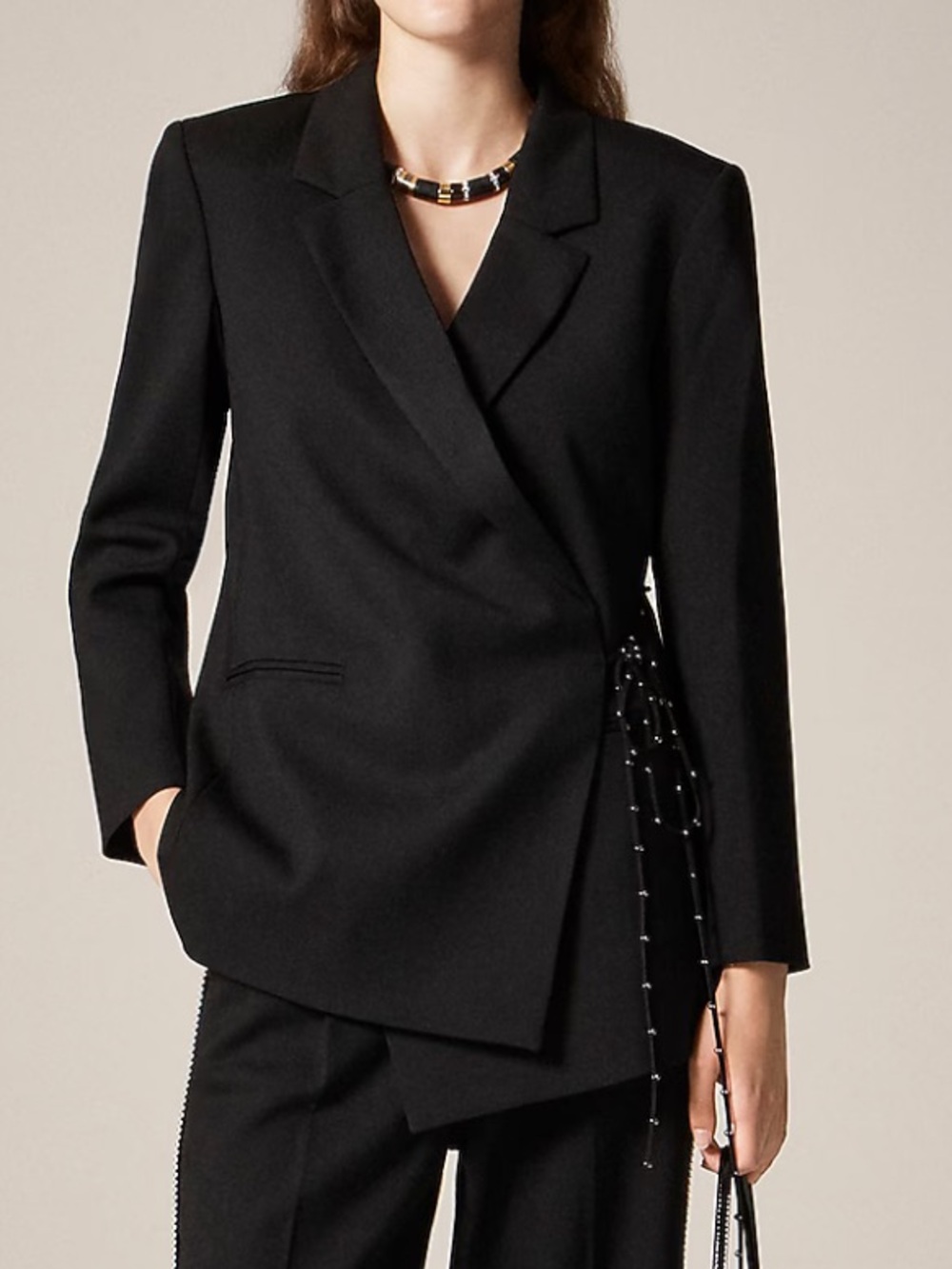 NWT J. Crew Collection Wrap blazer in wool blend in Size 10